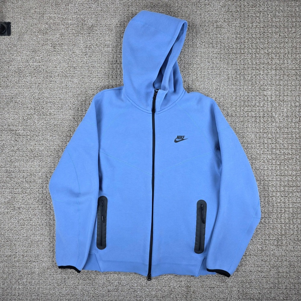 Nike Tech Fleece Windrunner Full Zip Hoodie Mens Large University Blue